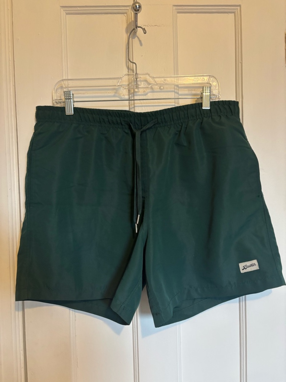 Bather, Green Mens Size L, Swim Trunks